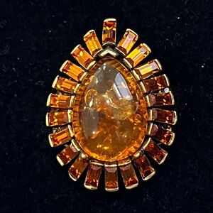 Heidi Daus “Captivating Couture” faux amber size 7 vintage ring